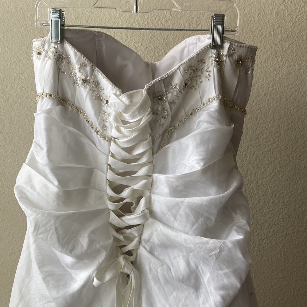 Strapless Rhinestone Wedding Dress - Picture 8 of 10